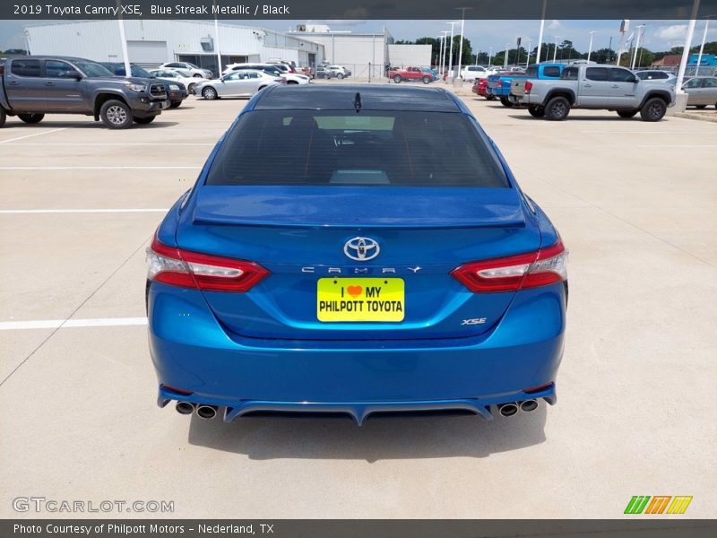 Blue Streak Metallic / Black 2019 Toyota Camry XSE