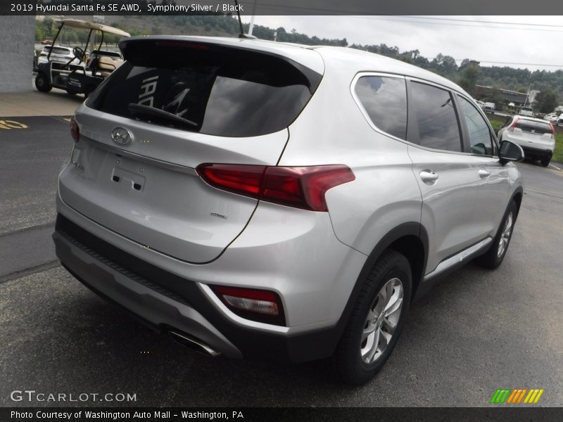 Symphony Silver / Black 2019 Hyundai Santa Fe SE AWD