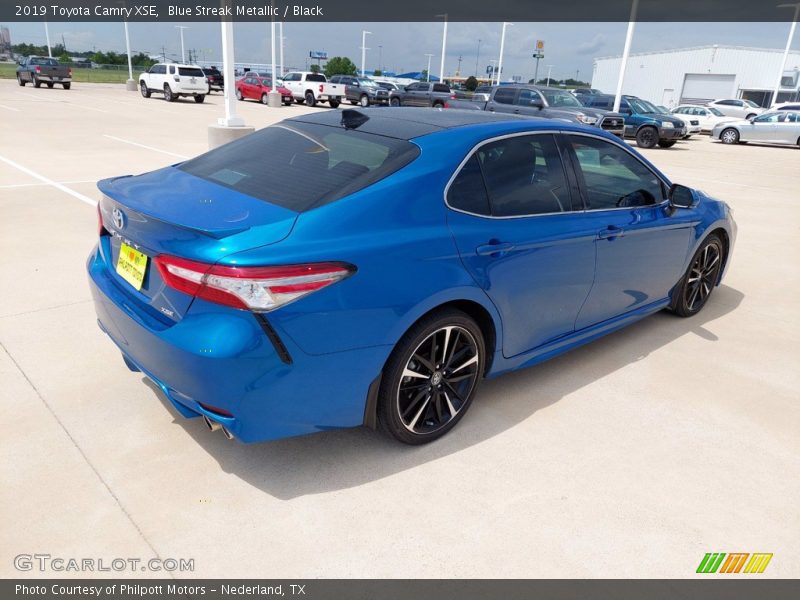 Blue Streak Metallic / Black 2019 Toyota Camry XSE