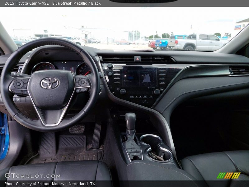 Blue Streak Metallic / Black 2019 Toyota Camry XSE
