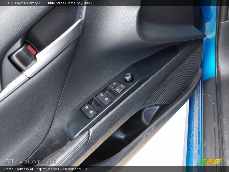 Blue Streak Metallic / Black 2019 Toyota Camry XSE