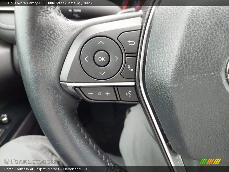 Blue Streak Metallic / Black 2019 Toyota Camry XSE