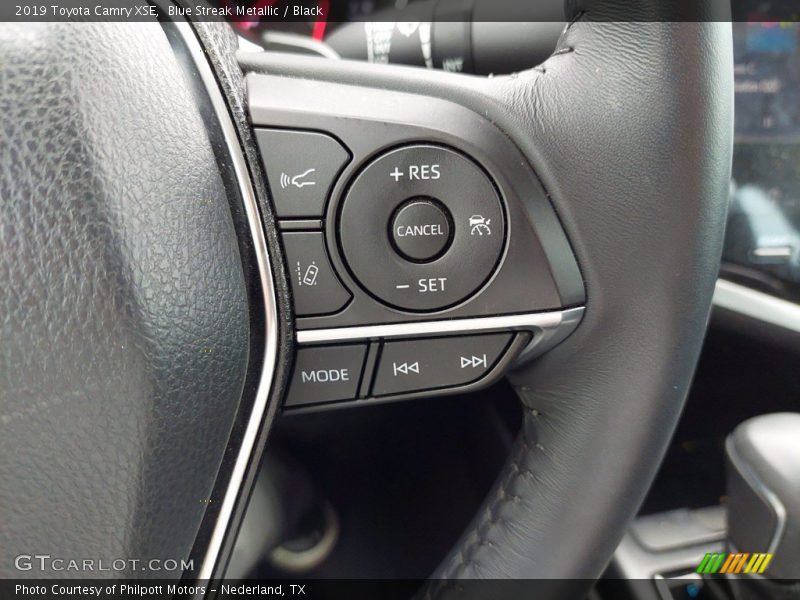 Blue Streak Metallic / Black 2019 Toyota Camry XSE