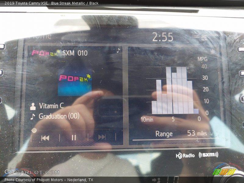 Blue Streak Metallic / Black 2019 Toyota Camry XSE