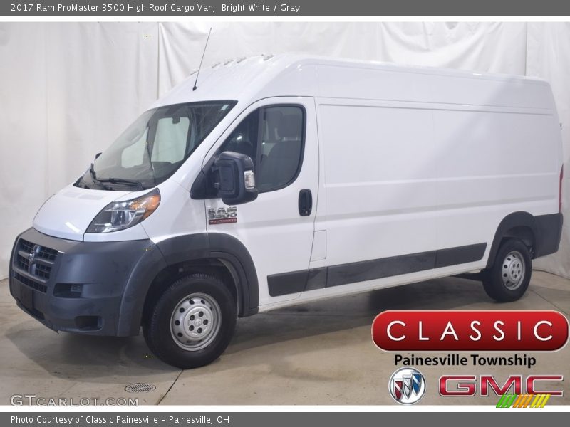 Bright White / Gray 2017 Ram ProMaster 3500 High Roof Cargo Van