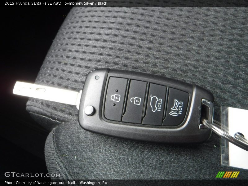 Symphony Silver / Black 2019 Hyundai Santa Fe SE AWD
