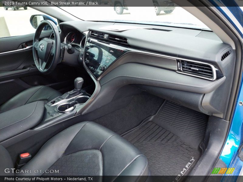Blue Streak Metallic / Black 2019 Toyota Camry XSE