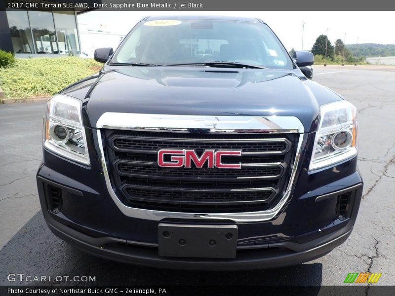 Dark Sapphire Blue Metallic / Jet Black 2017 GMC Terrain SLE AWD