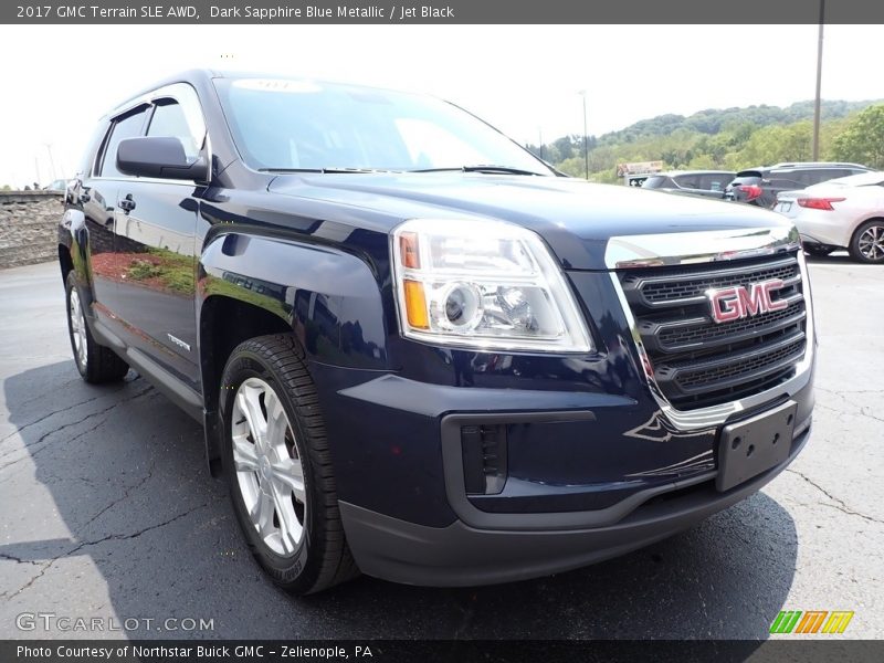 Dark Sapphire Blue Metallic / Jet Black 2017 GMC Terrain SLE AWD