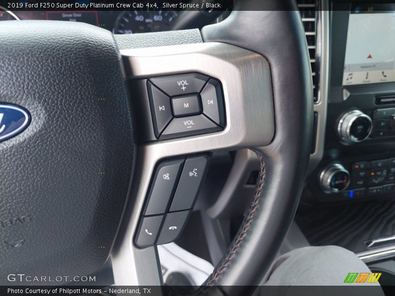 Silver Spruce / Black 2019 Ford F250 Super Duty Platinum Crew Cab 4x4