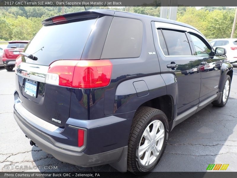 Dark Sapphire Blue Metallic / Jet Black 2017 GMC Terrain SLE AWD