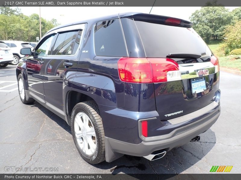 Dark Sapphire Blue Metallic / Jet Black 2017 GMC Terrain SLE AWD