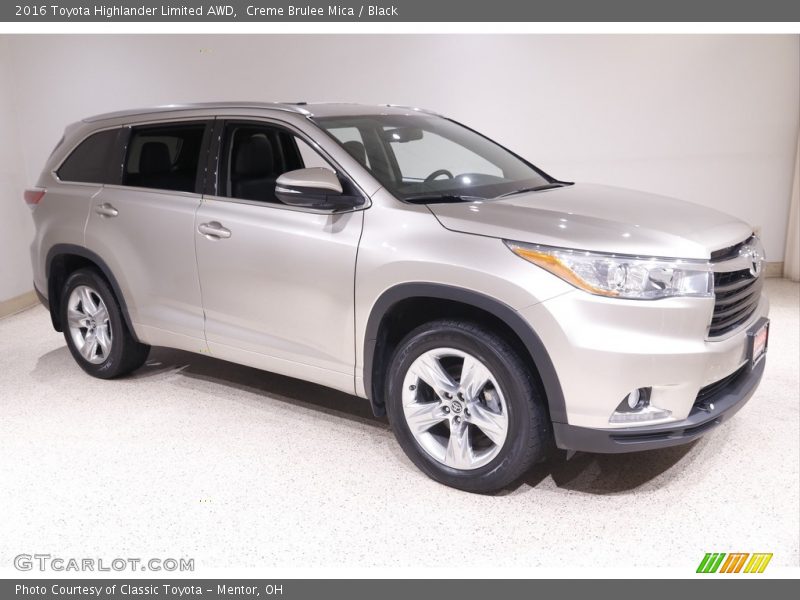 Creme Brulee Mica / Black 2016 Toyota Highlander Limited AWD