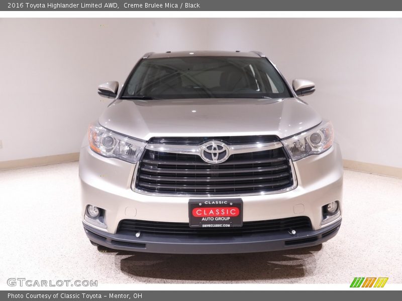 Creme Brulee Mica / Black 2016 Toyota Highlander Limited AWD