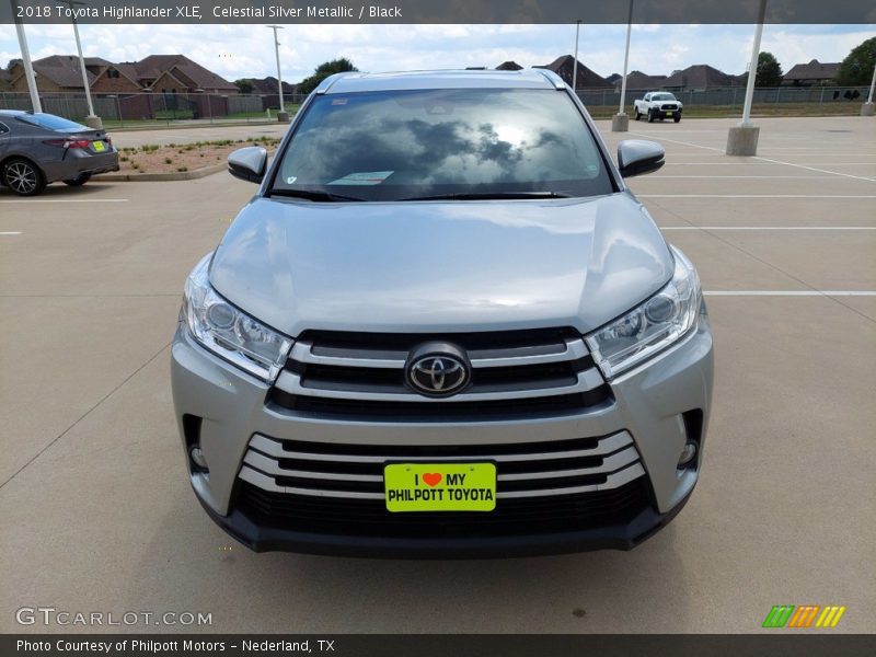 Celestial Silver Metallic / Black 2018 Toyota Highlander XLE