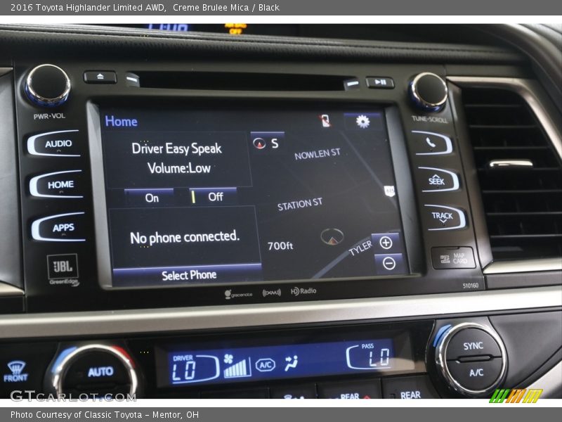 Creme Brulee Mica / Black 2016 Toyota Highlander Limited AWD