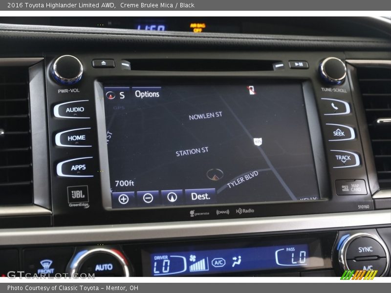Creme Brulee Mica / Black 2016 Toyota Highlander Limited AWD