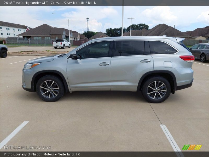 Celestial Silver Metallic / Black 2018 Toyota Highlander XLE