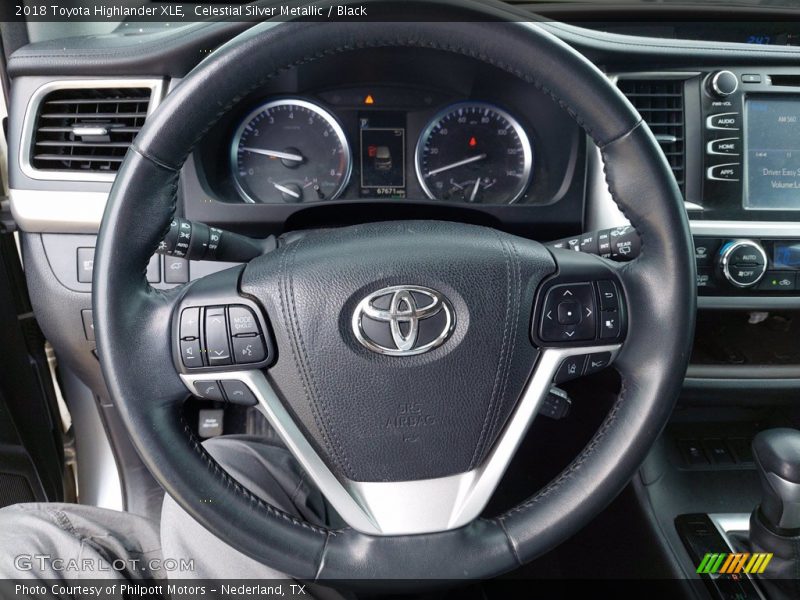 Celestial Silver Metallic / Black 2018 Toyota Highlander XLE