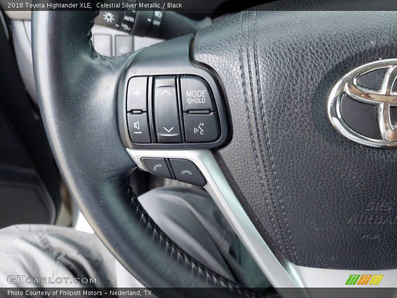 Celestial Silver Metallic / Black 2018 Toyota Highlander XLE