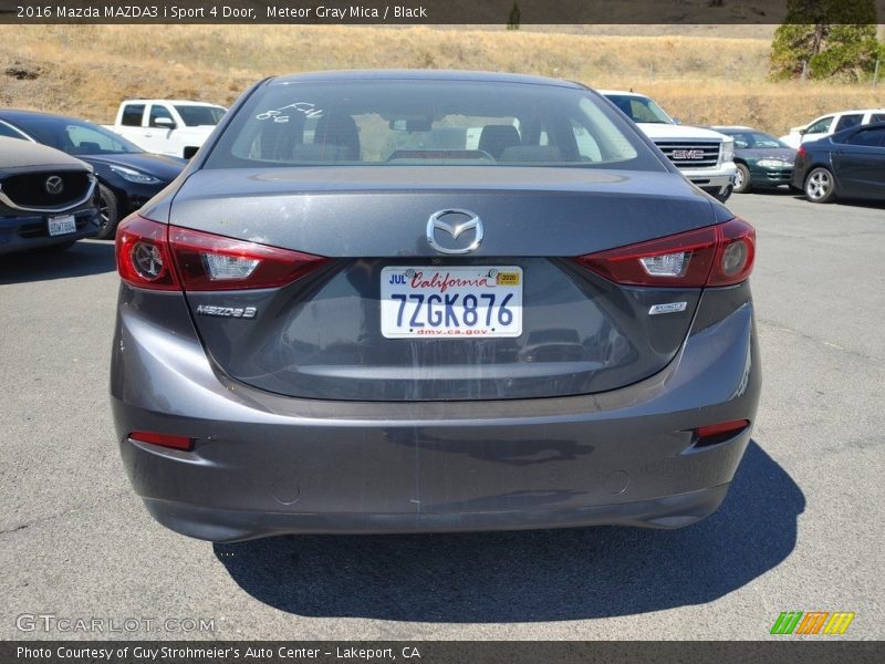 Meteor Gray Mica / Black 2016 Mazda MAZDA3 i Sport 4 Door