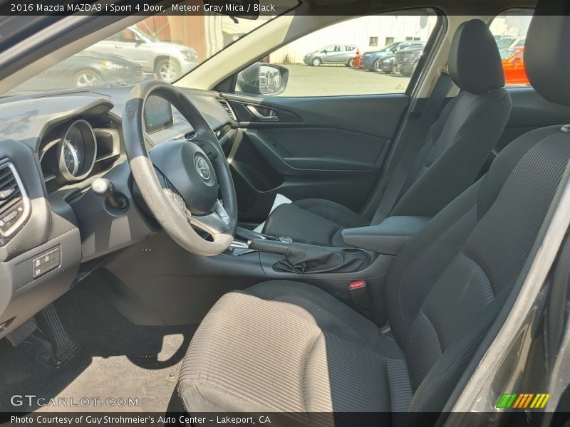 Meteor Gray Mica / Black 2016 Mazda MAZDA3 i Sport 4 Door