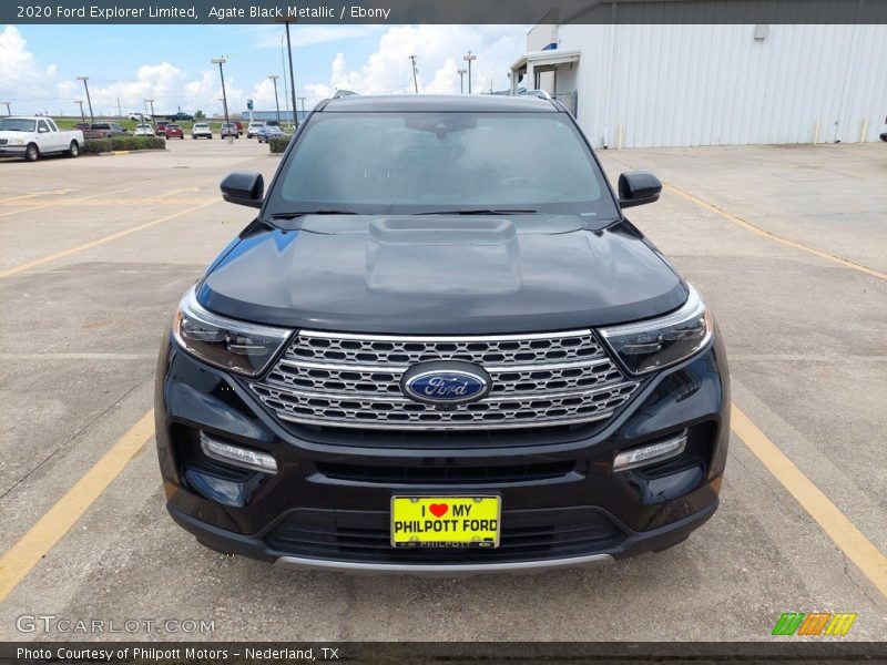 Agate Black Metallic / Ebony 2020 Ford Explorer Limited