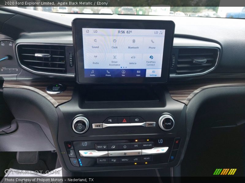 Agate Black Metallic / Ebony 2020 Ford Explorer Limited