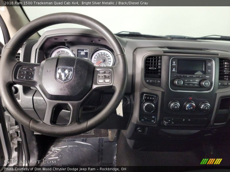 Bright Silver Metallic / Black/Diesel Gray 2018 Ram 1500 Tradesman Quad Cab 4x4