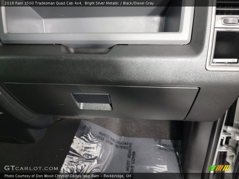 Bright Silver Metallic / Black/Diesel Gray 2018 Ram 1500 Tradesman Quad Cab 4x4