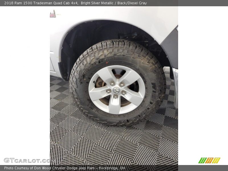Bright Silver Metallic / Black/Diesel Gray 2018 Ram 1500 Tradesman Quad Cab 4x4