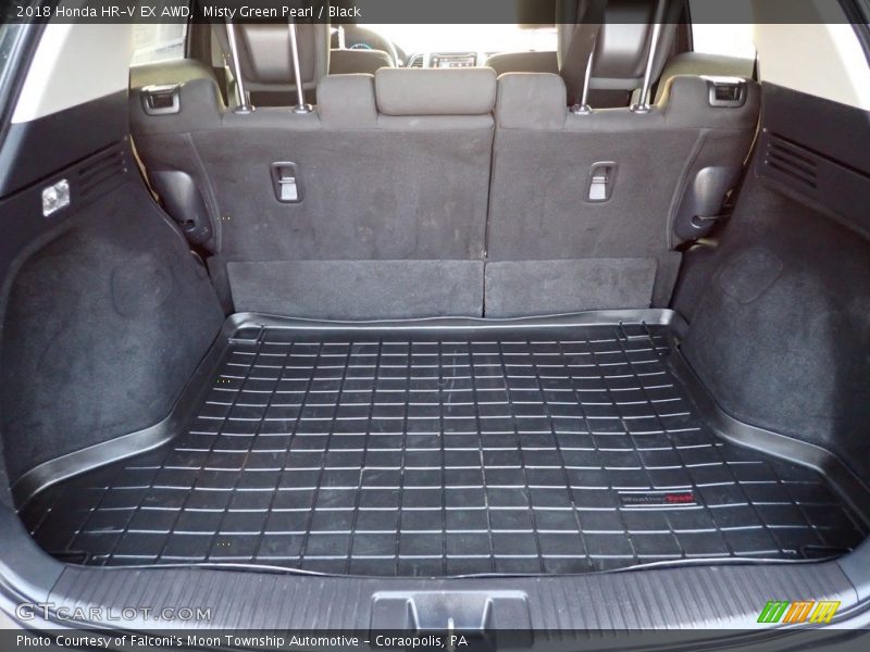Misty Green Pearl / Black 2018 Honda HR-V EX AWD