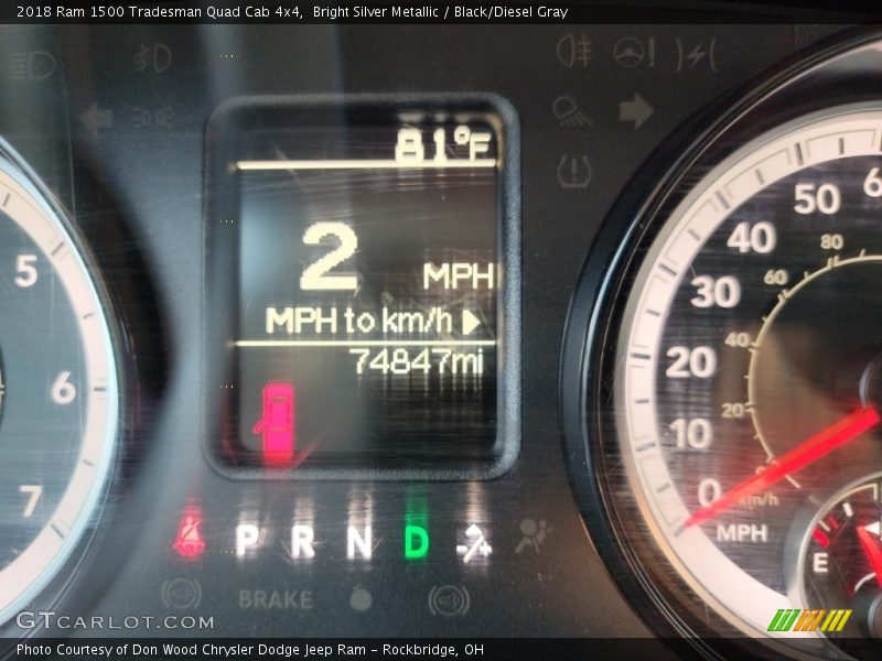 Bright Silver Metallic / Black/Diesel Gray 2018 Ram 1500 Tradesman Quad Cab 4x4