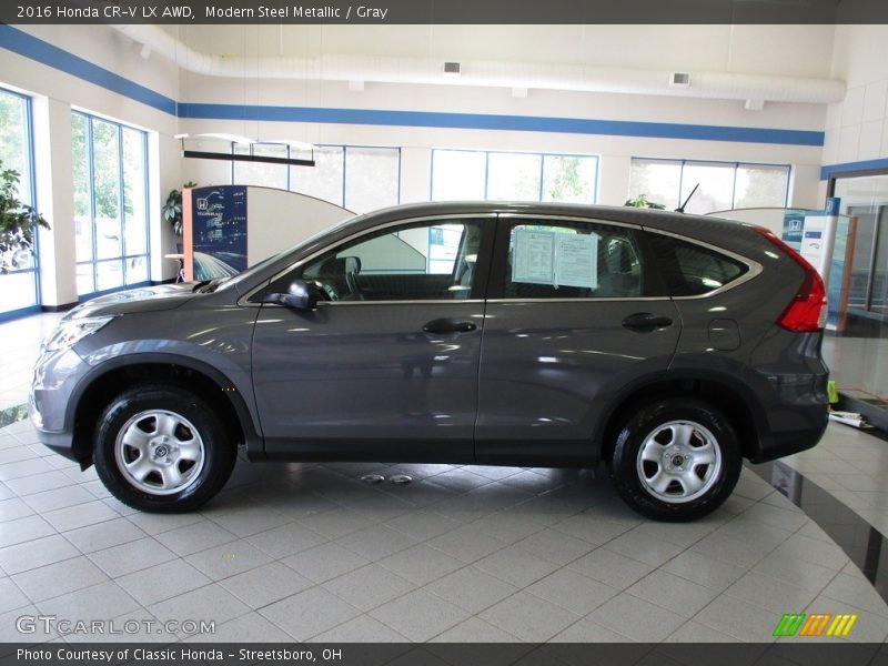 Modern Steel Metallic / Gray 2016 Honda CR-V LX AWD