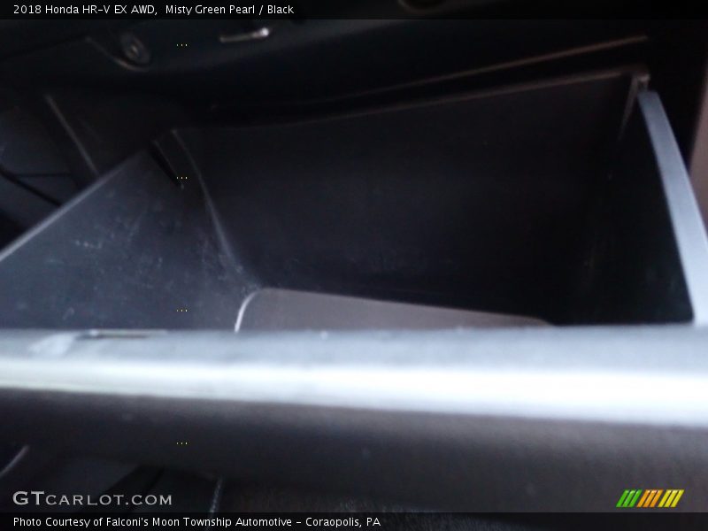Misty Green Pearl / Black 2018 Honda HR-V EX AWD
