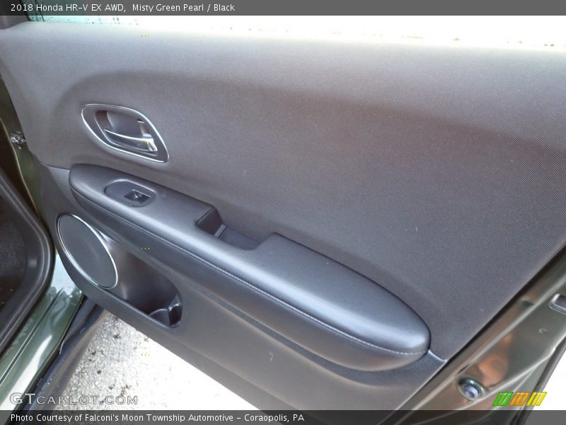 Misty Green Pearl / Black 2018 Honda HR-V EX AWD