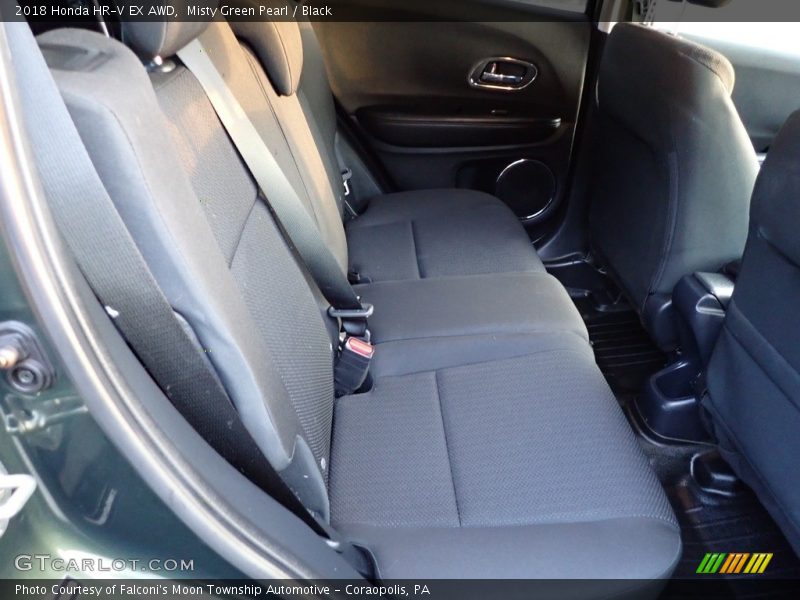 Misty Green Pearl / Black 2018 Honda HR-V EX AWD