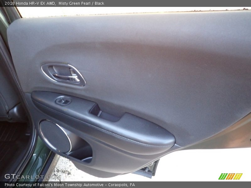Misty Green Pearl / Black 2018 Honda HR-V EX AWD