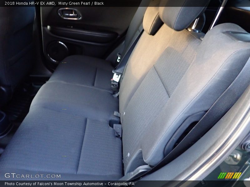 Misty Green Pearl / Black 2018 Honda HR-V EX AWD