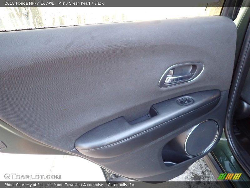 Misty Green Pearl / Black 2018 Honda HR-V EX AWD