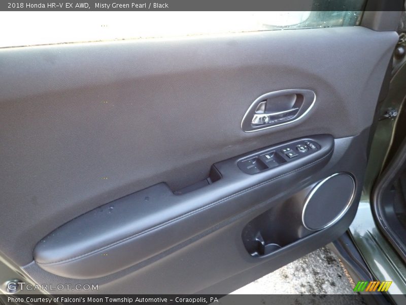 Misty Green Pearl / Black 2018 Honda HR-V EX AWD