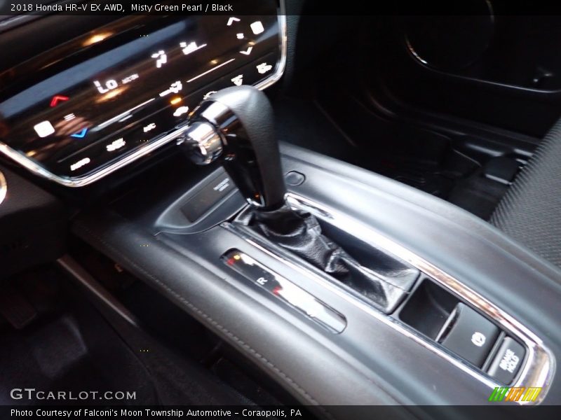 Misty Green Pearl / Black 2018 Honda HR-V EX AWD