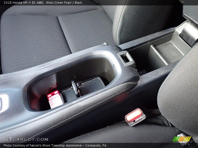 Misty Green Pearl / Black 2018 Honda HR-V EX AWD