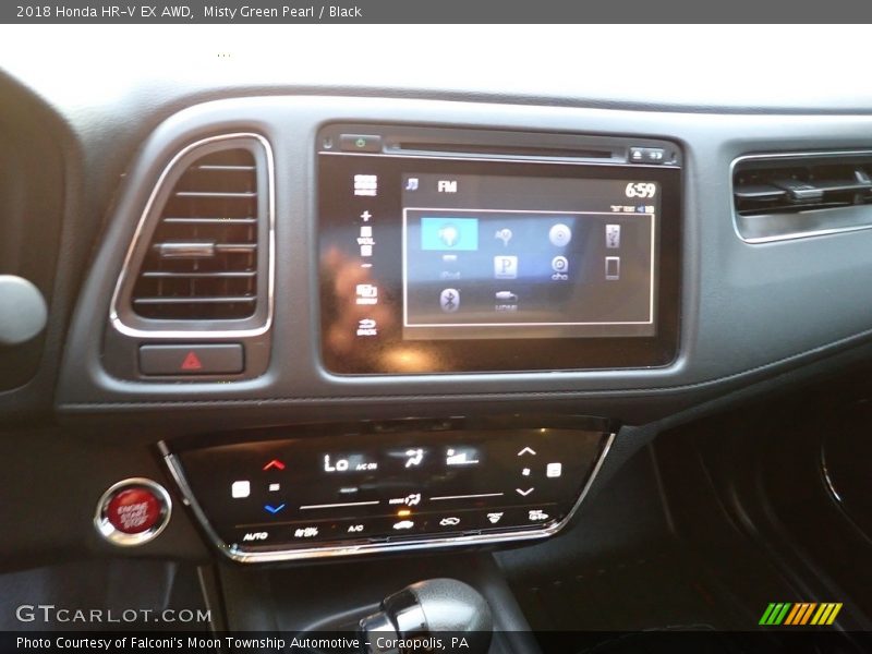 Misty Green Pearl / Black 2018 Honda HR-V EX AWD