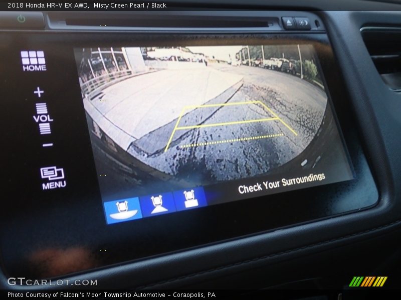 Misty Green Pearl / Black 2018 Honda HR-V EX AWD