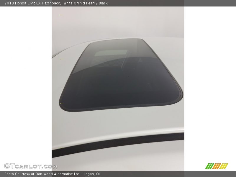 White Orchid Pearl / Black 2018 Honda Civic EX Hatchback