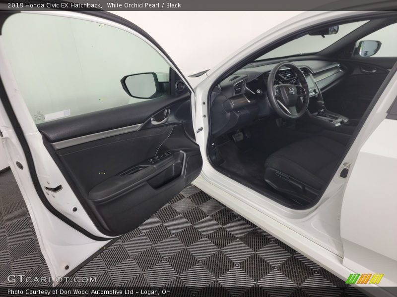 White Orchid Pearl / Black 2018 Honda Civic EX Hatchback