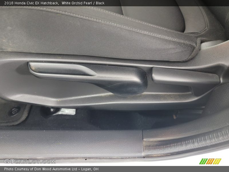 White Orchid Pearl / Black 2018 Honda Civic EX Hatchback