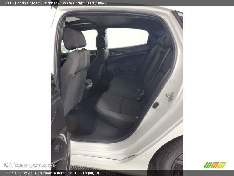 White Orchid Pearl / Black 2018 Honda Civic EX Hatchback