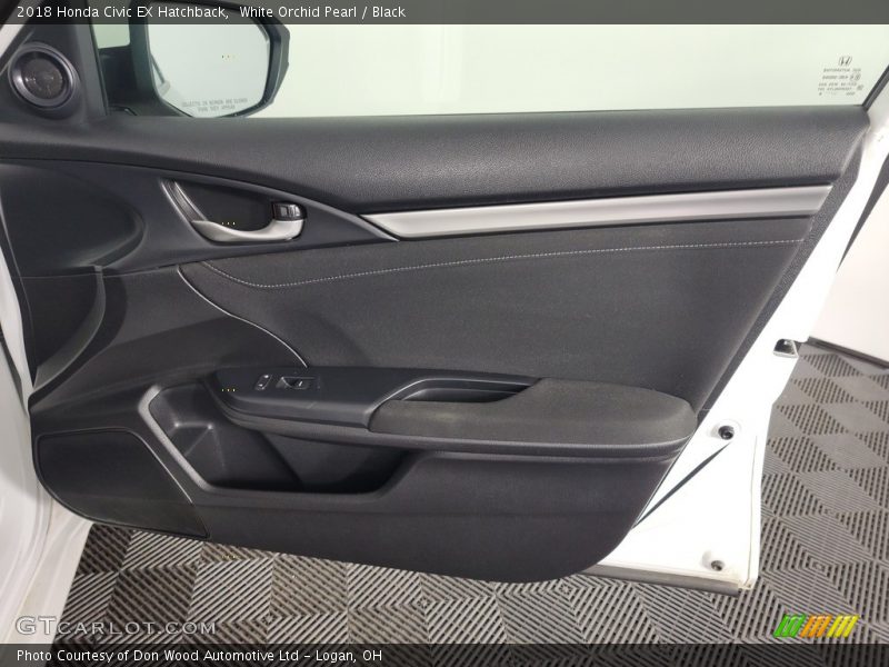 White Orchid Pearl / Black 2018 Honda Civic EX Hatchback